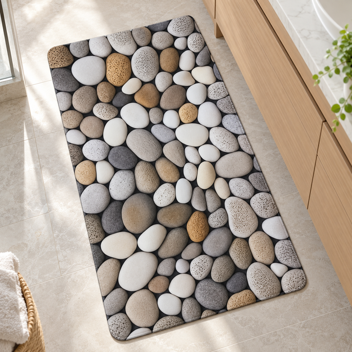 Pebble Print Floor Mat