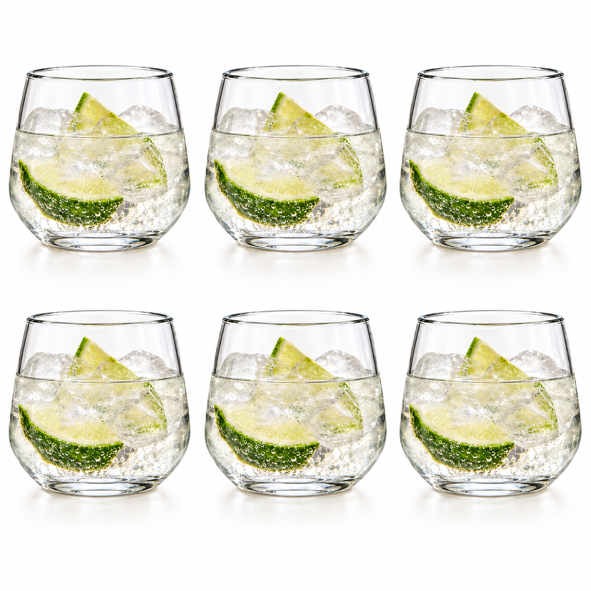 Danny Home 6 Piece Rounded Drinking Glass Set - 360 ml