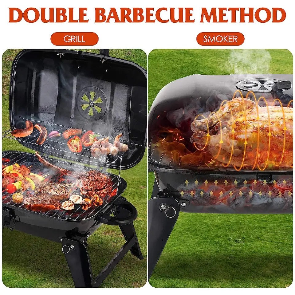 FOLDABLE TABLE TOP BARBEQUE GRILL