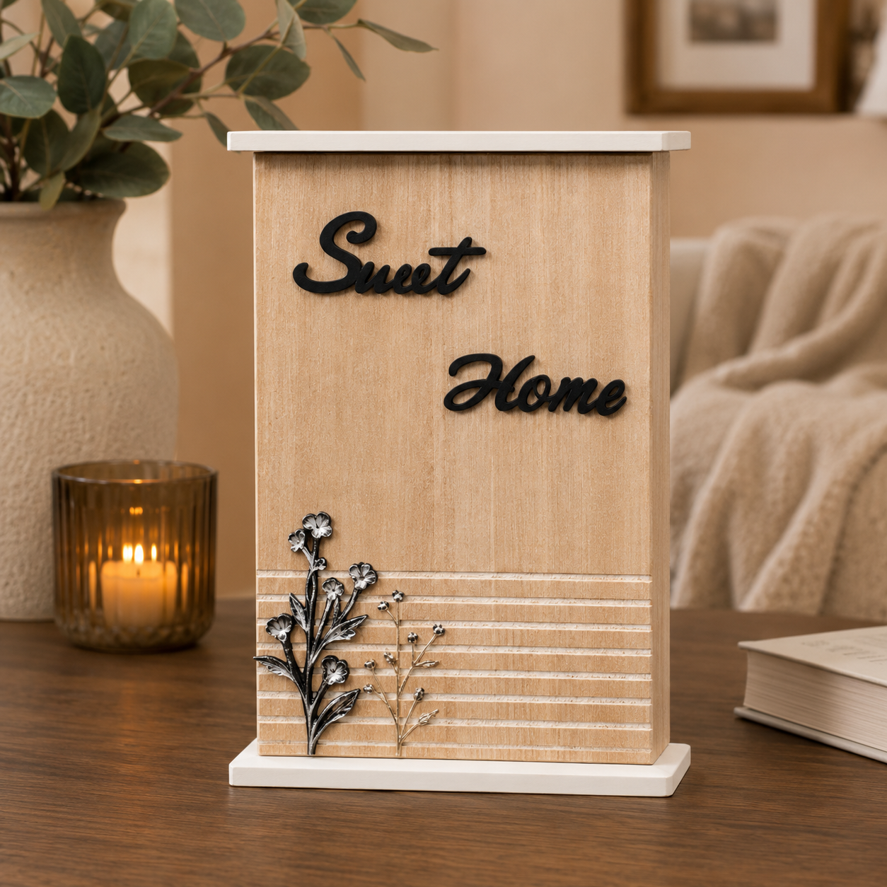 WOODEN SWEET HOME TABLETOP DECOR SIGN