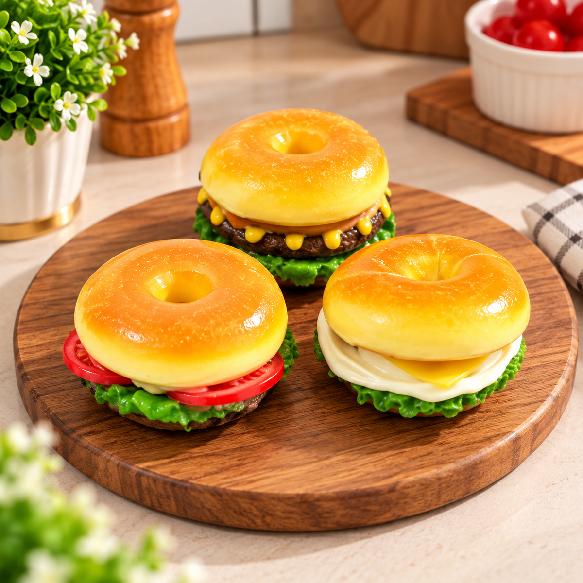 Decorative Artificial Mini Burger  - 1 Piece