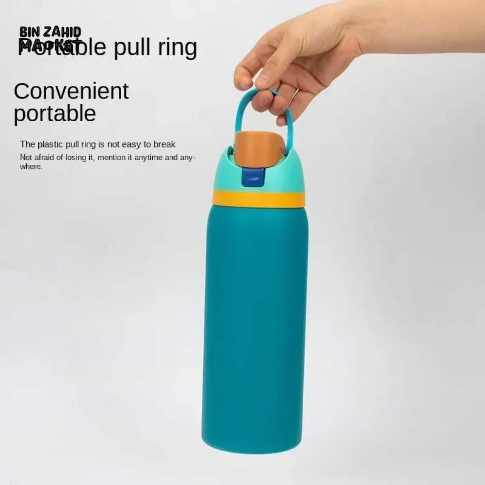 650ML STAINLESS STEEL THERMOS BOTTLE – VACUUM FLASK WITH LID INSULATED SPORTS MUG