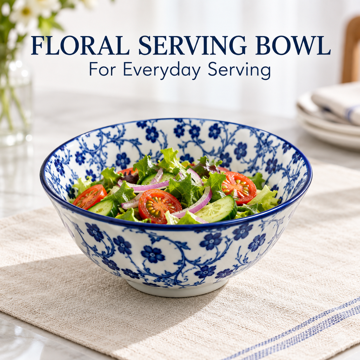 DANNY HOME FLORAL SERVING BOWL - 5 INCHES