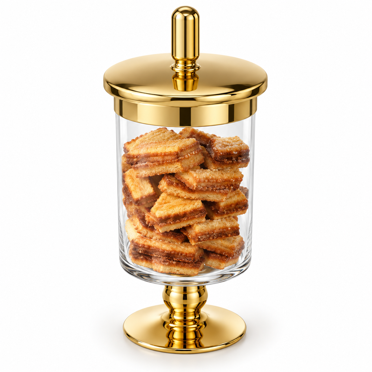 Danny Home Golden Footed Biscuit Jar - 9.1 x 24 cm