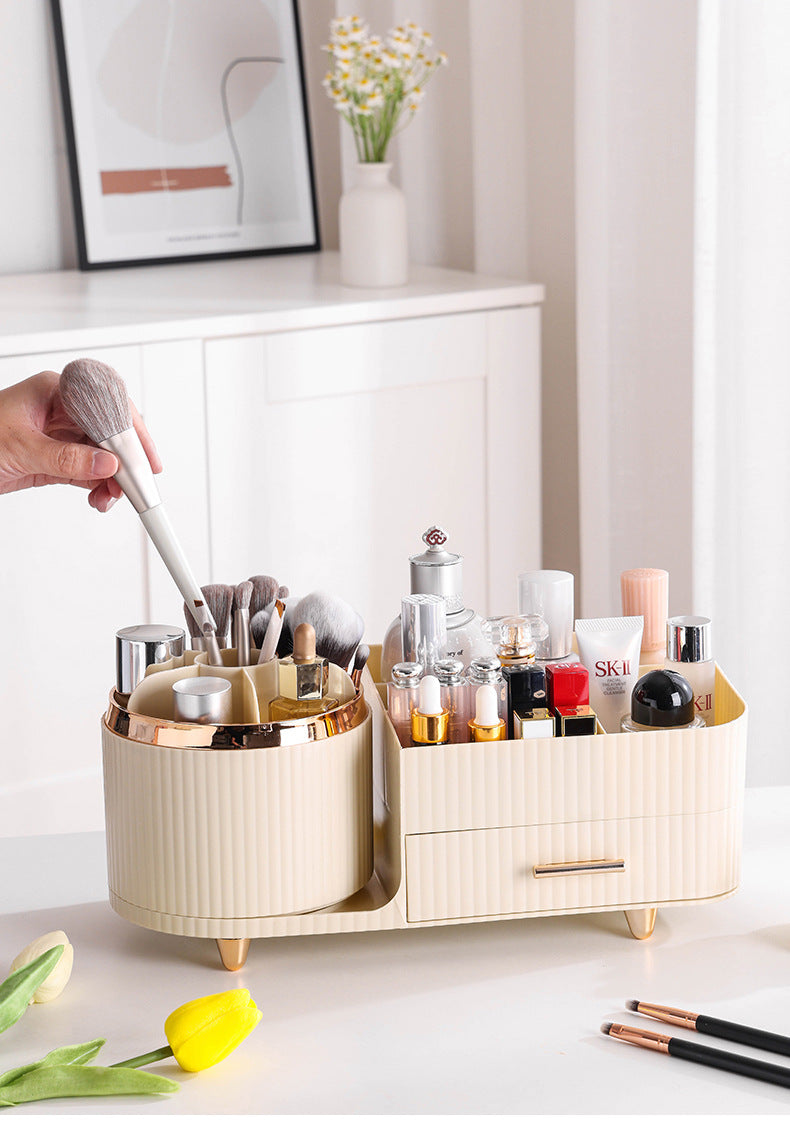 ROTATING BRUSH & COSMETIC ORGANIZER