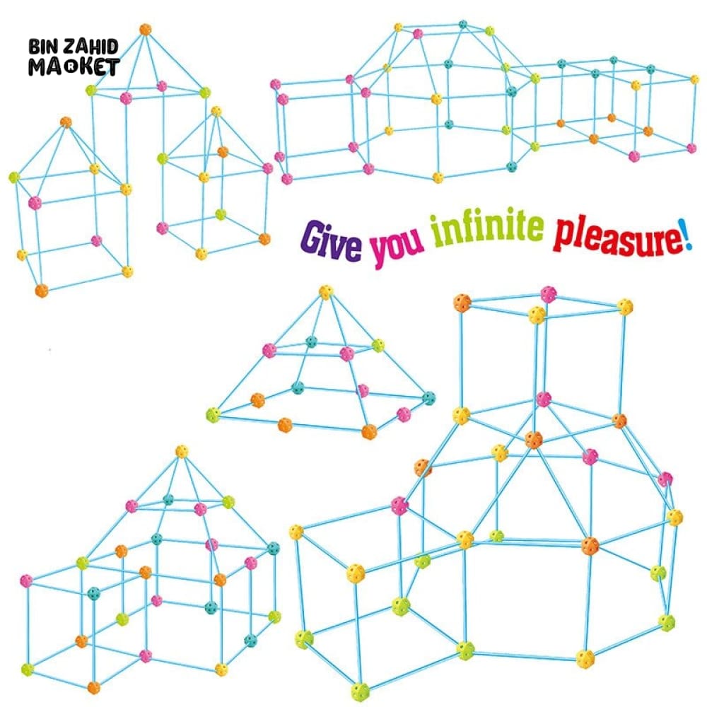 68 PIECES KIDS CREATIVE FORTRESS DIY BUILDING TOY SET