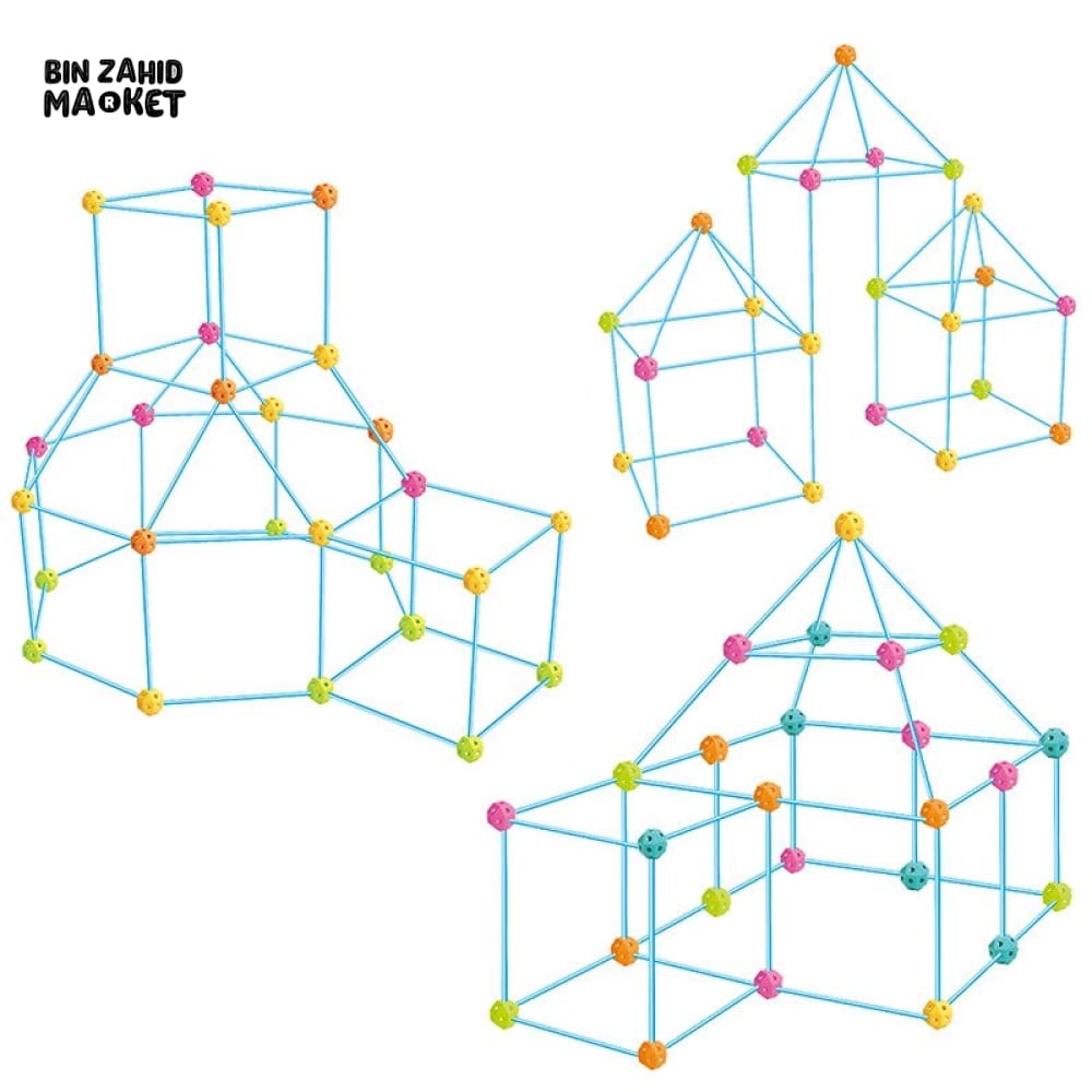 68 PIECES KIDS CREATIVE FORTRESS DIY BUILDING TOY SET