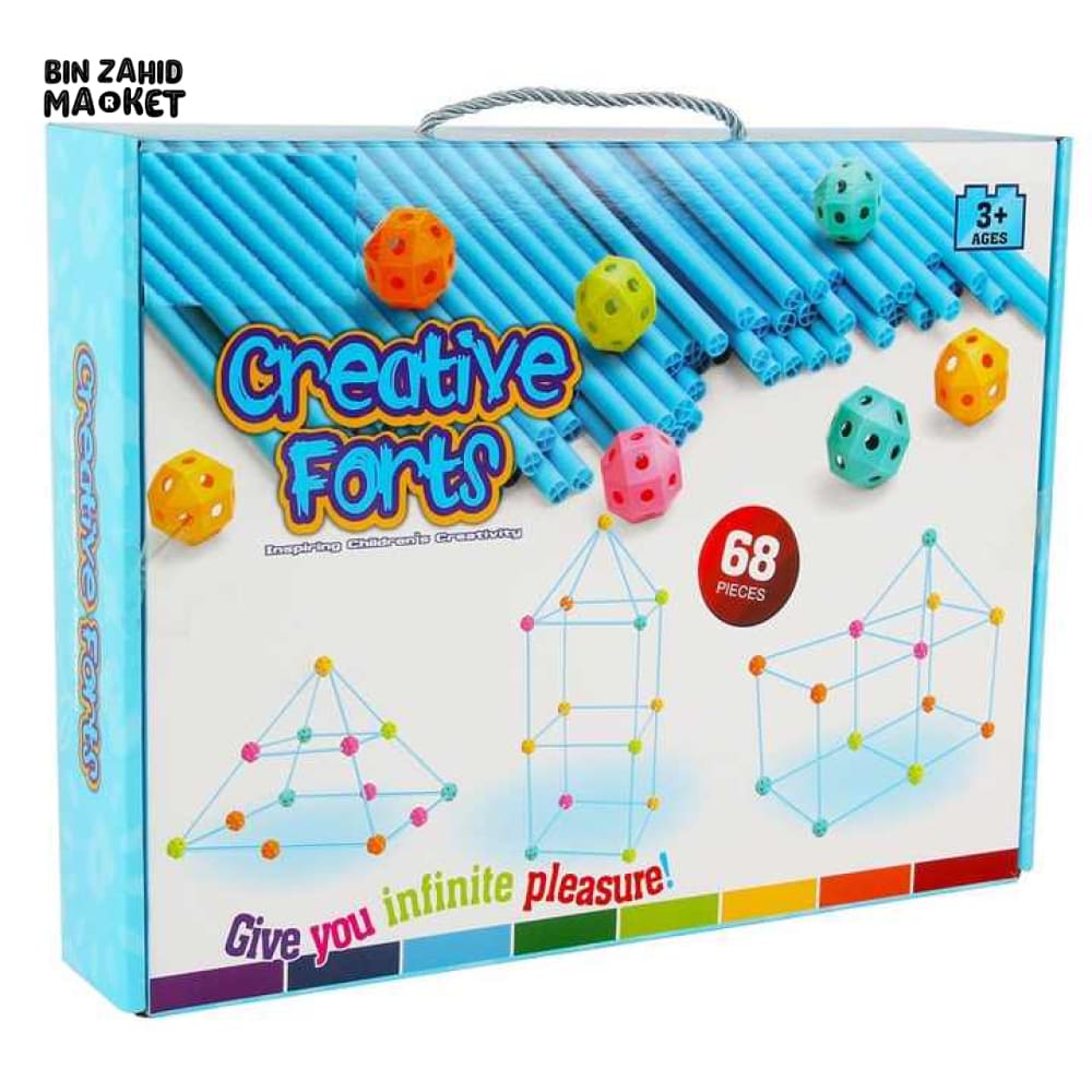 68 PIECES KIDS CREATIVE FORTRESS DIY BUILDING TOY SET