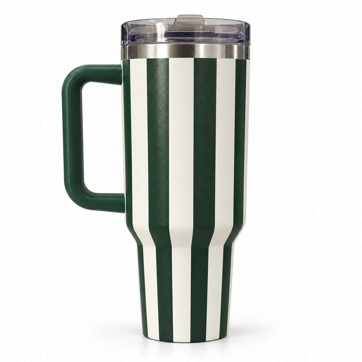 Green Striped Handle Tumbler