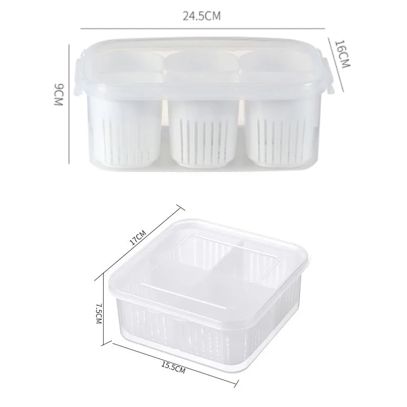 4X GRIDS REFRIGERATOR STORAGE BOX