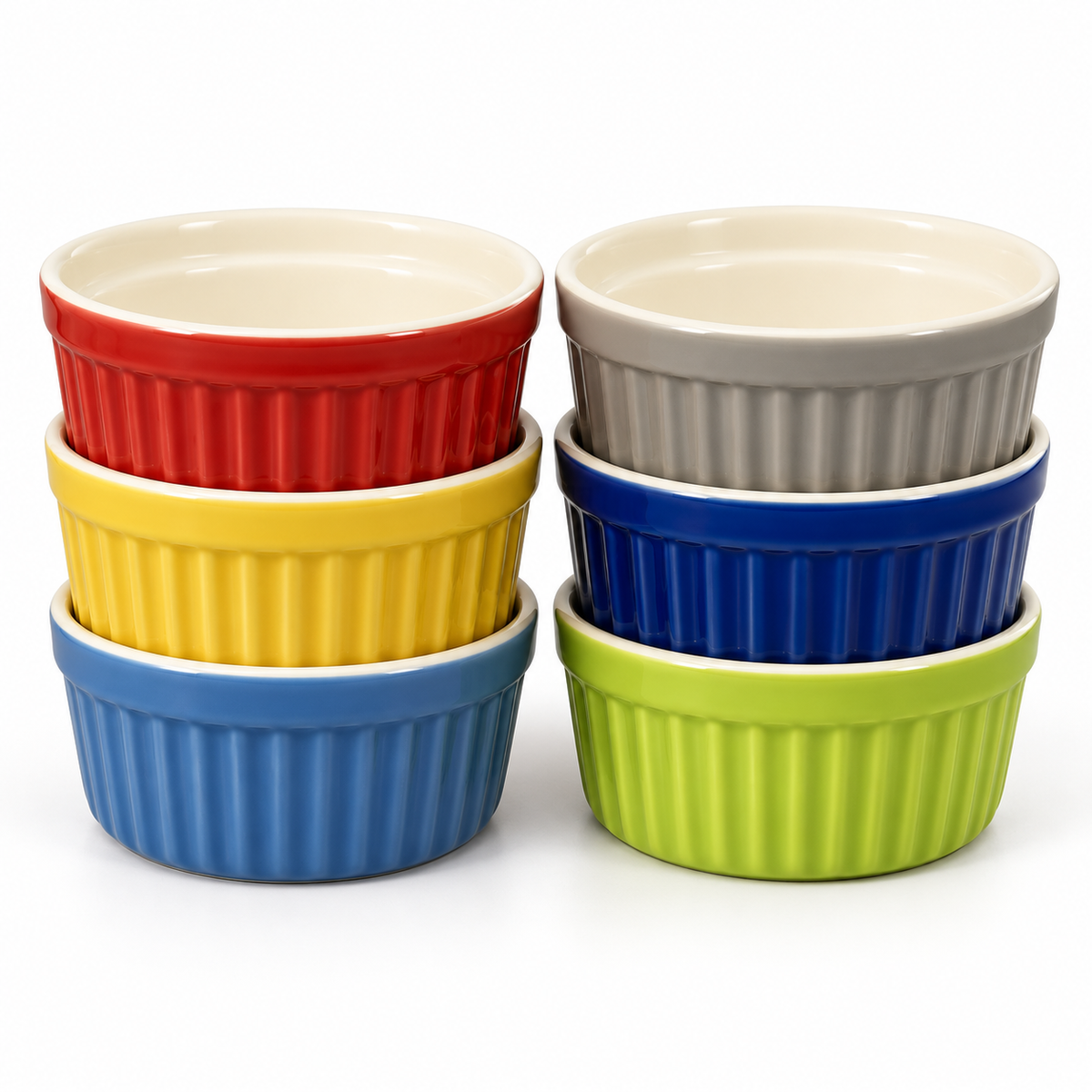 Danny Home 6 Piece Ribbed Ramekin Set