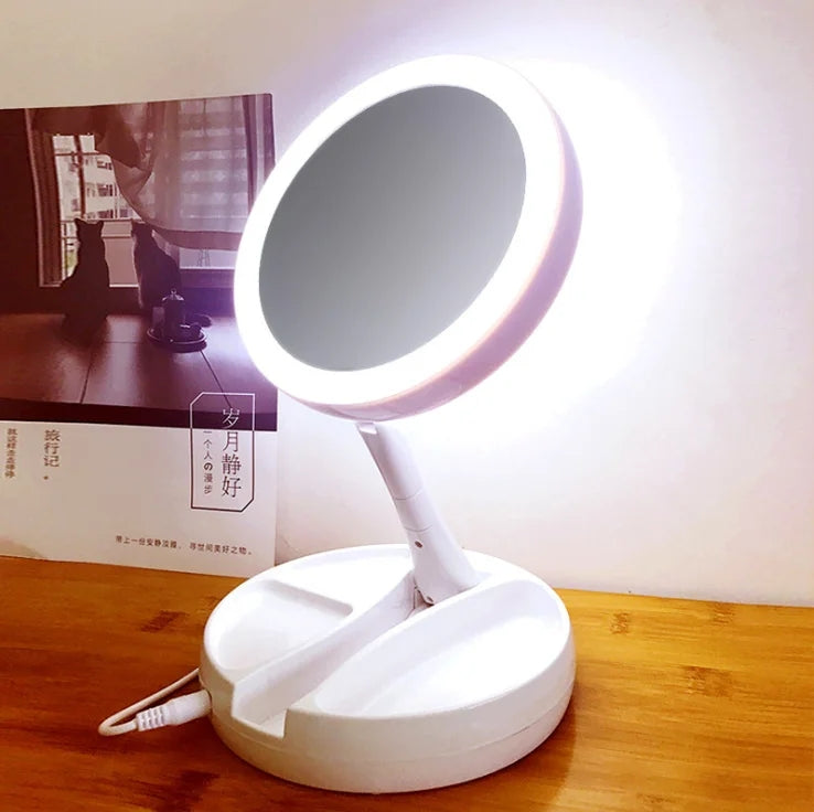 MAGNIFYING TABLE TOP LED MIRROR