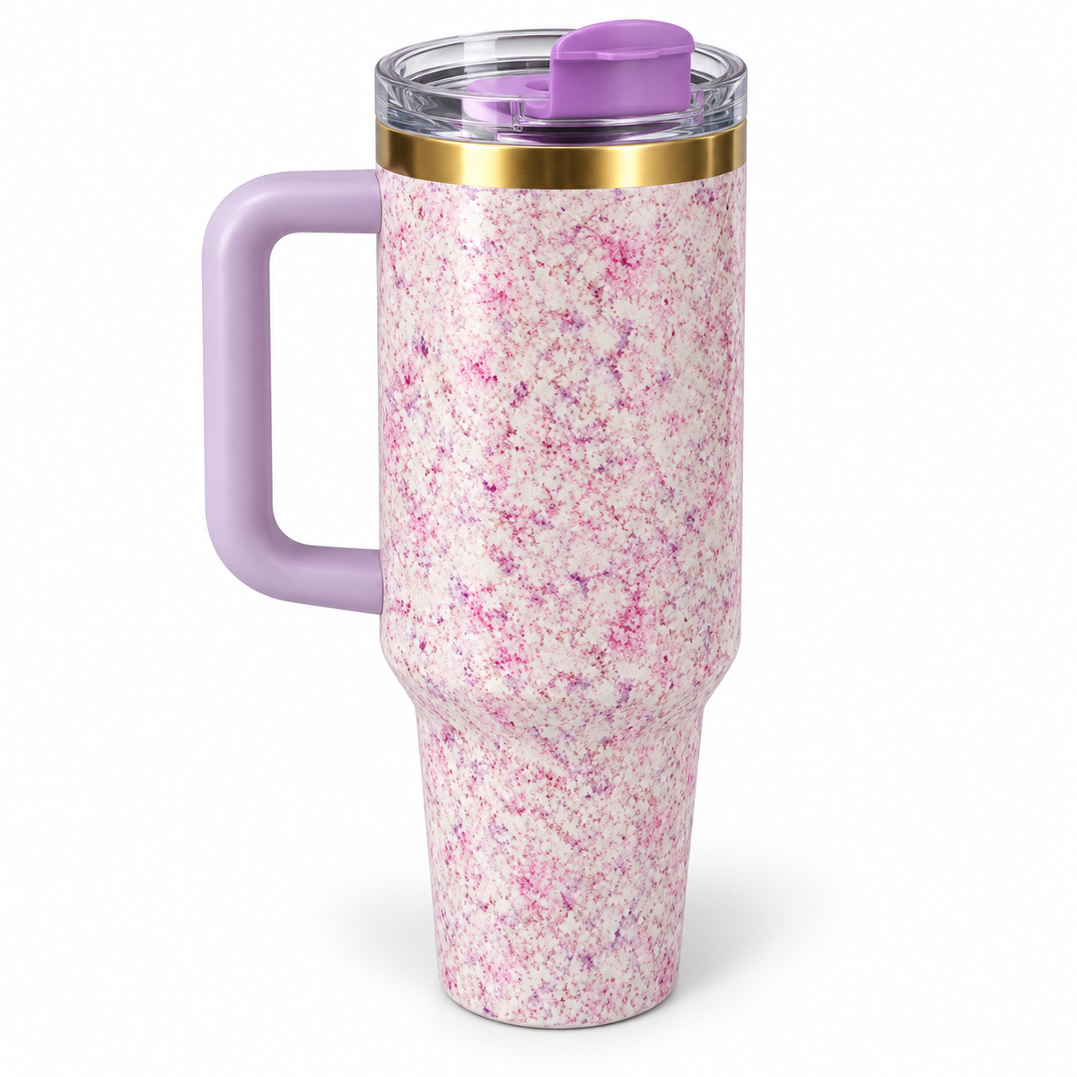 Marble Print Handle Tumbler