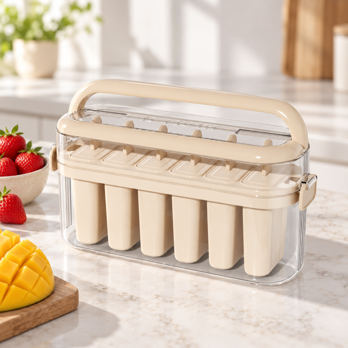 Acrylic 6-Cavity Ice Pop Mould Set