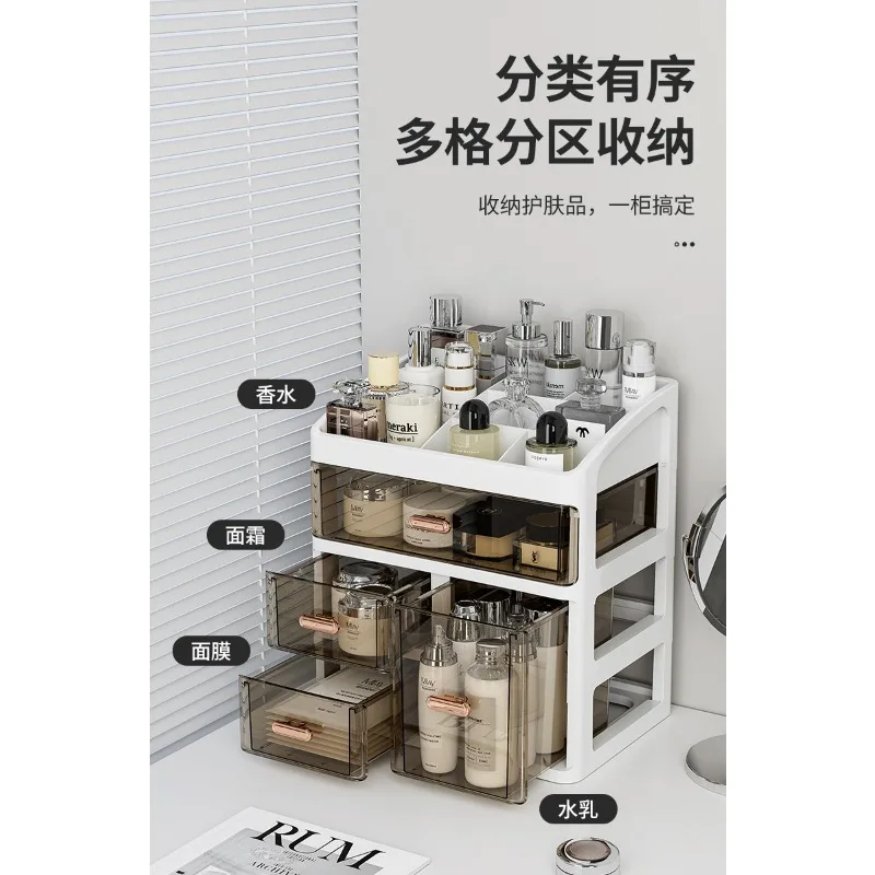 DESKTOP STORAGE BOX SKINCARE RACK STATIONERY DRAWER