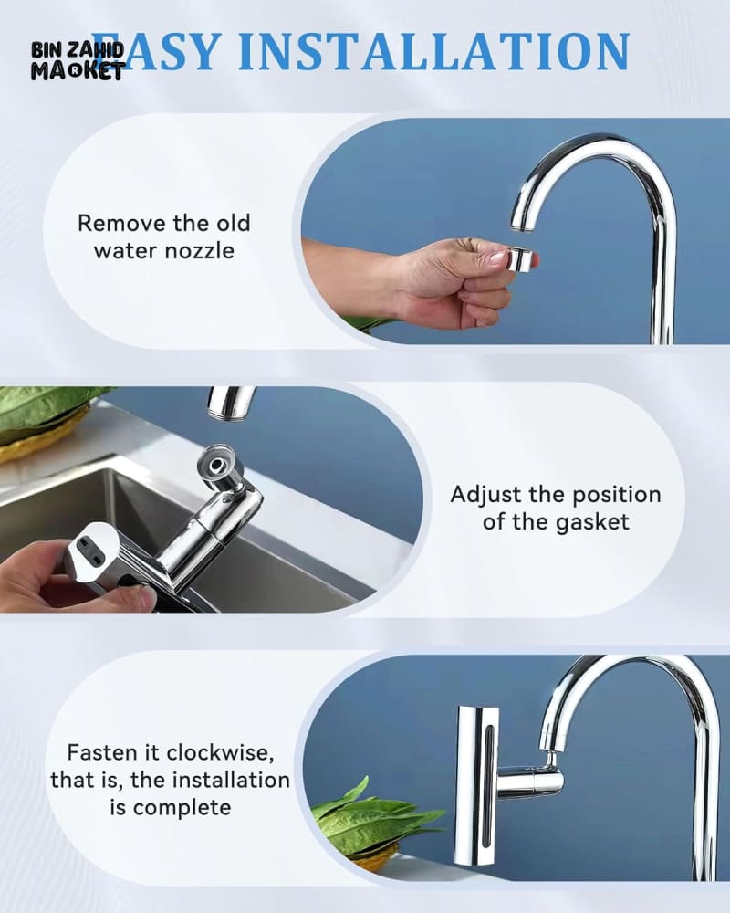 360° ROTATION 4IN1 MODES SINK SPLASH FAUCET