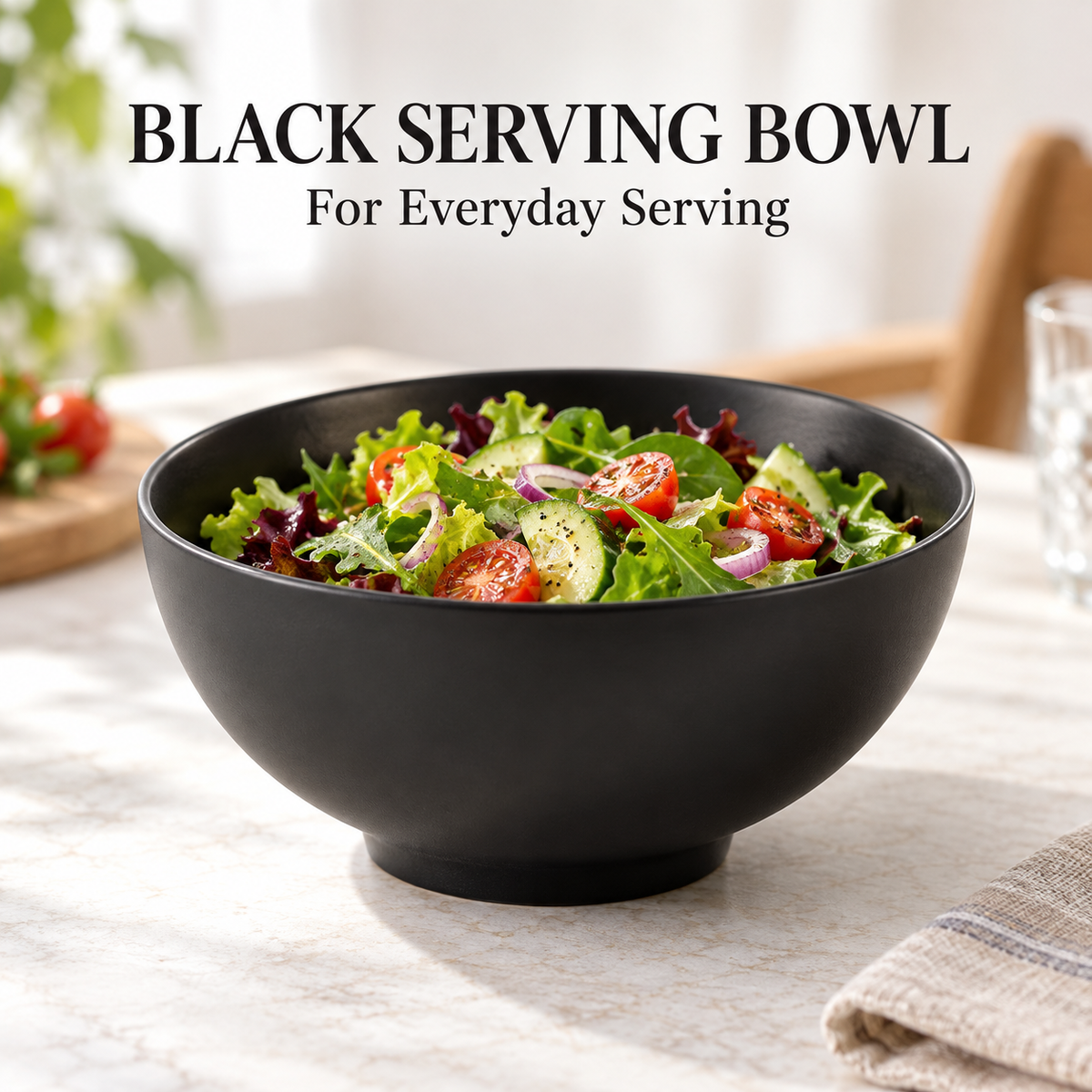 DANNY HOME BLACK SERVING BOWL - 5 INCHES