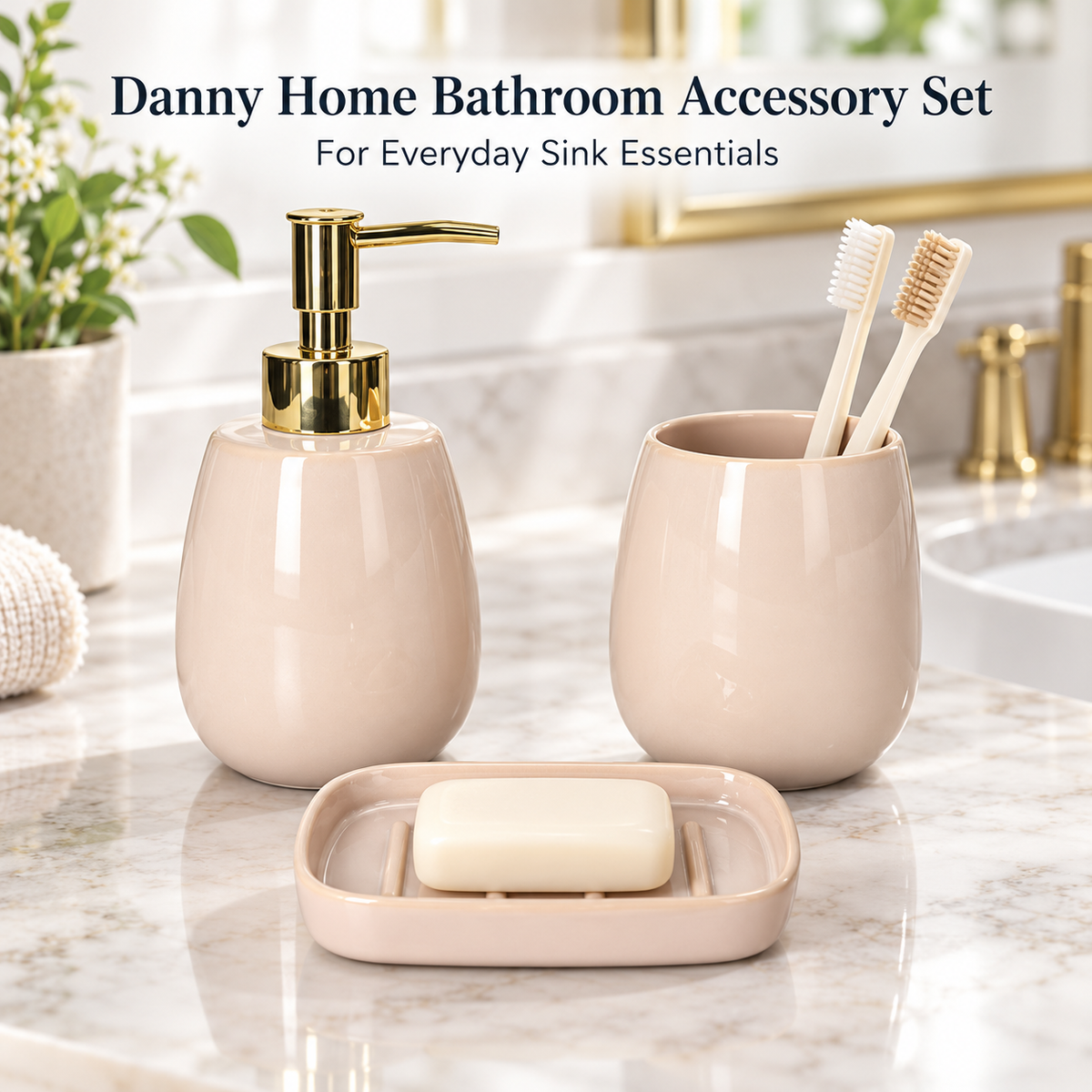 Danny Home 3 Piece Bathroom Accessory Set