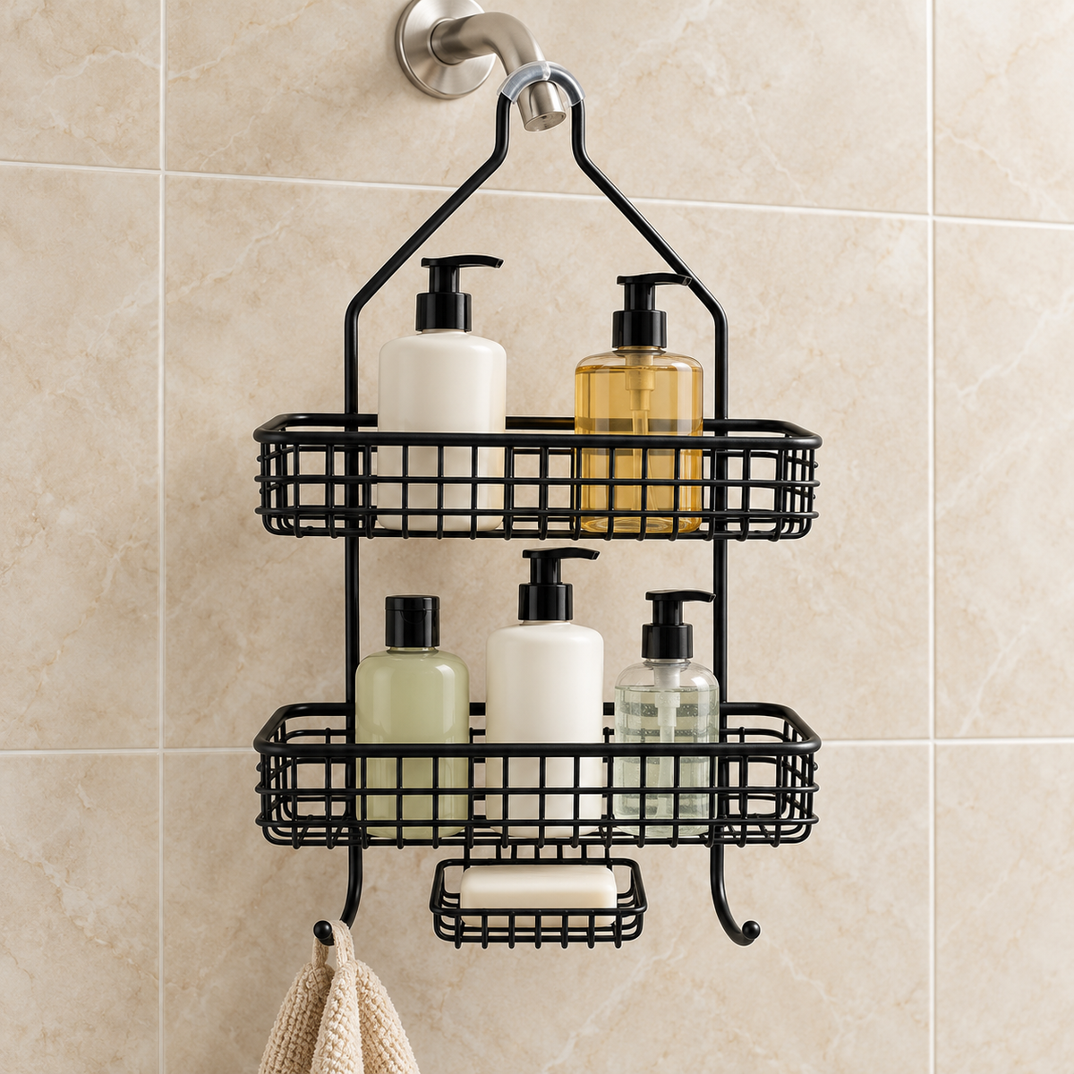 Danny Home Hanging Shower Caddy - 28x12x63cm