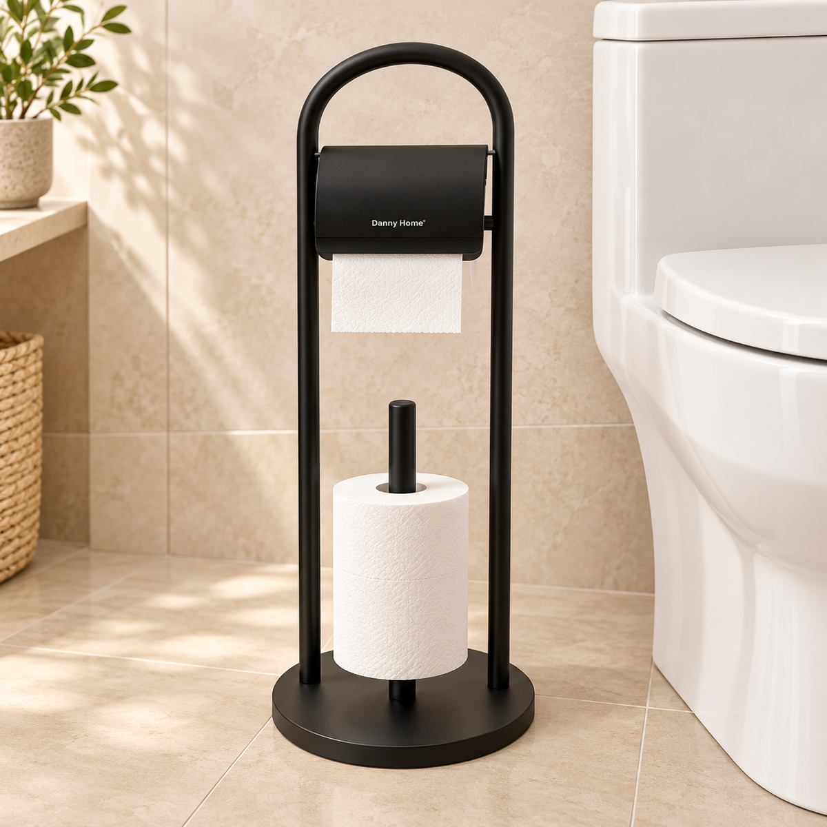 Danny Home Freestanding Toilet Paper Holder - 23x75cm
