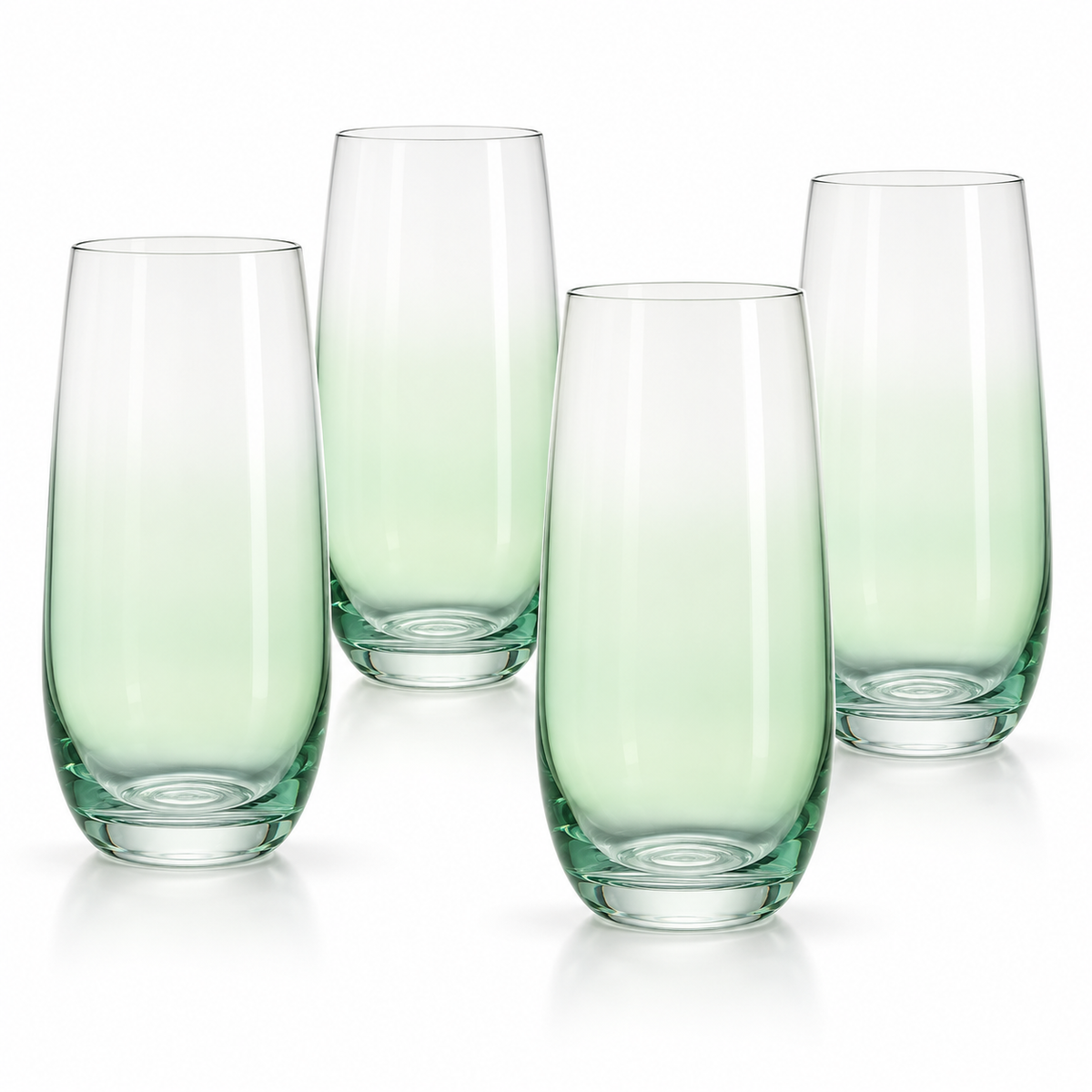 Danny Home Mint Green Tall Glass Set - 410 ml