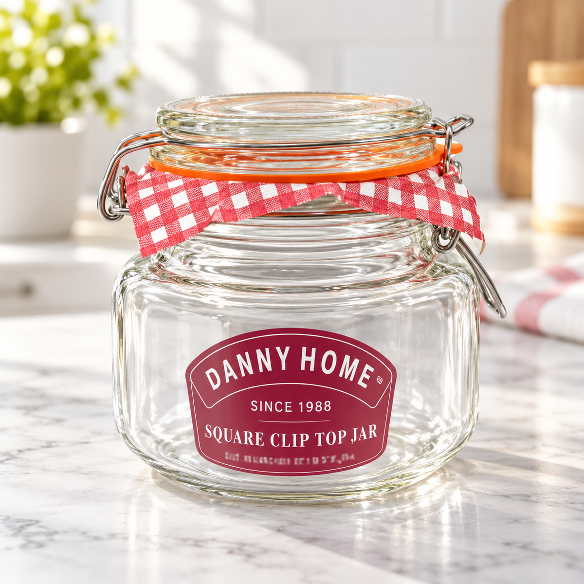 Danny Home Clip-Top Glass Storage Jar - 525 ml