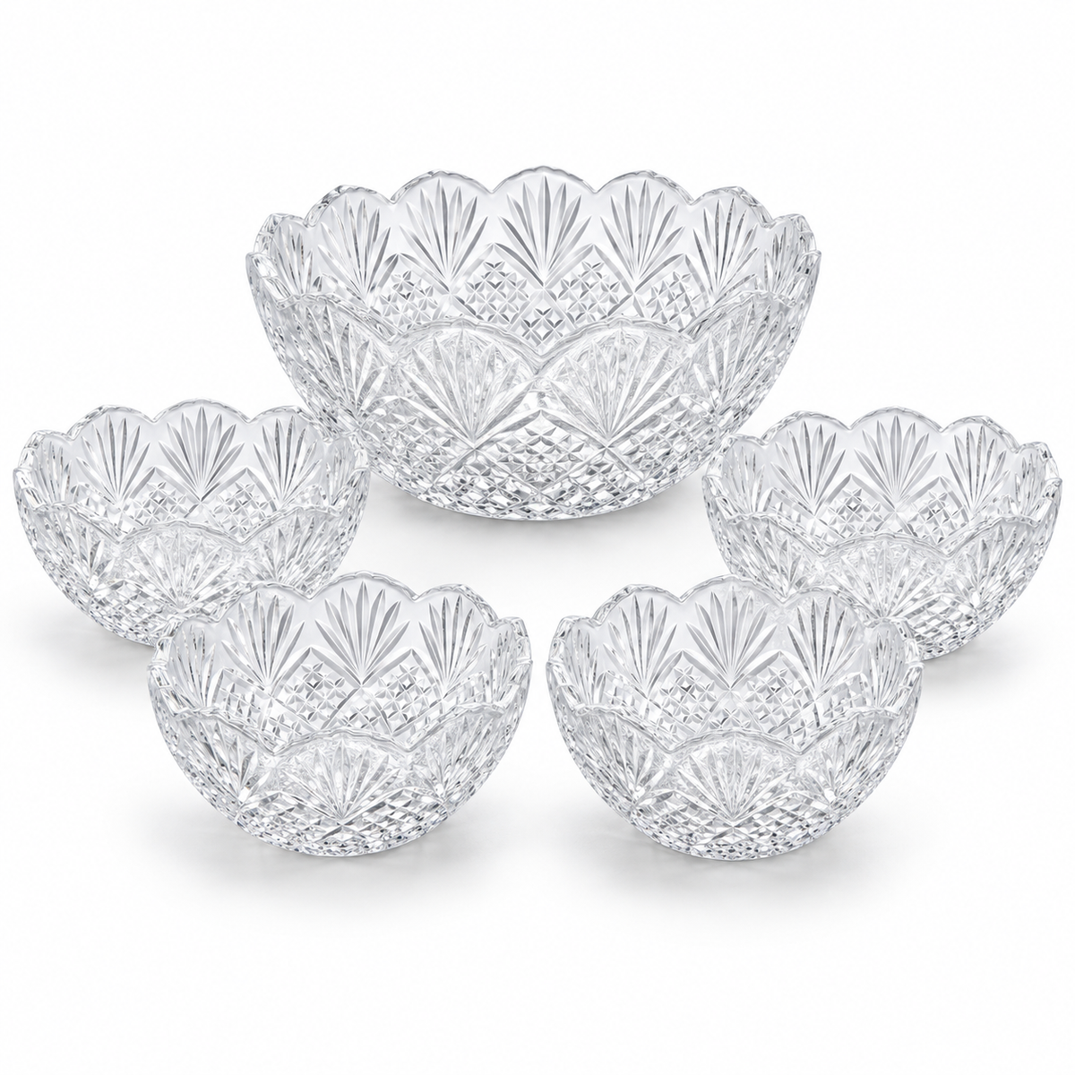 Danny Home 5 Piece Cut-Pattern Bowl Set