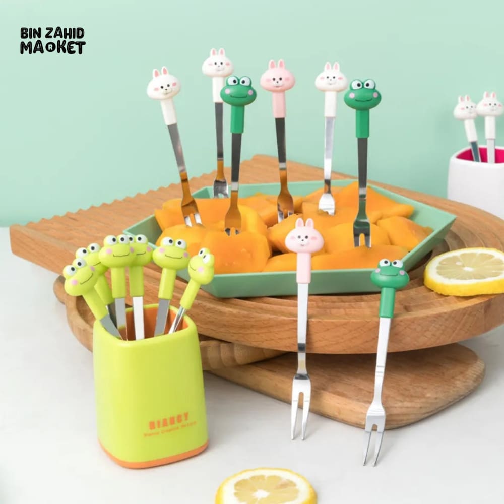 6IN1 CARTOON FRUITS FORK SET
