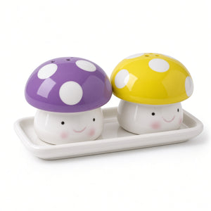 Kitchlux Ceramic Salt and Pepper Shakers - Mushrooms