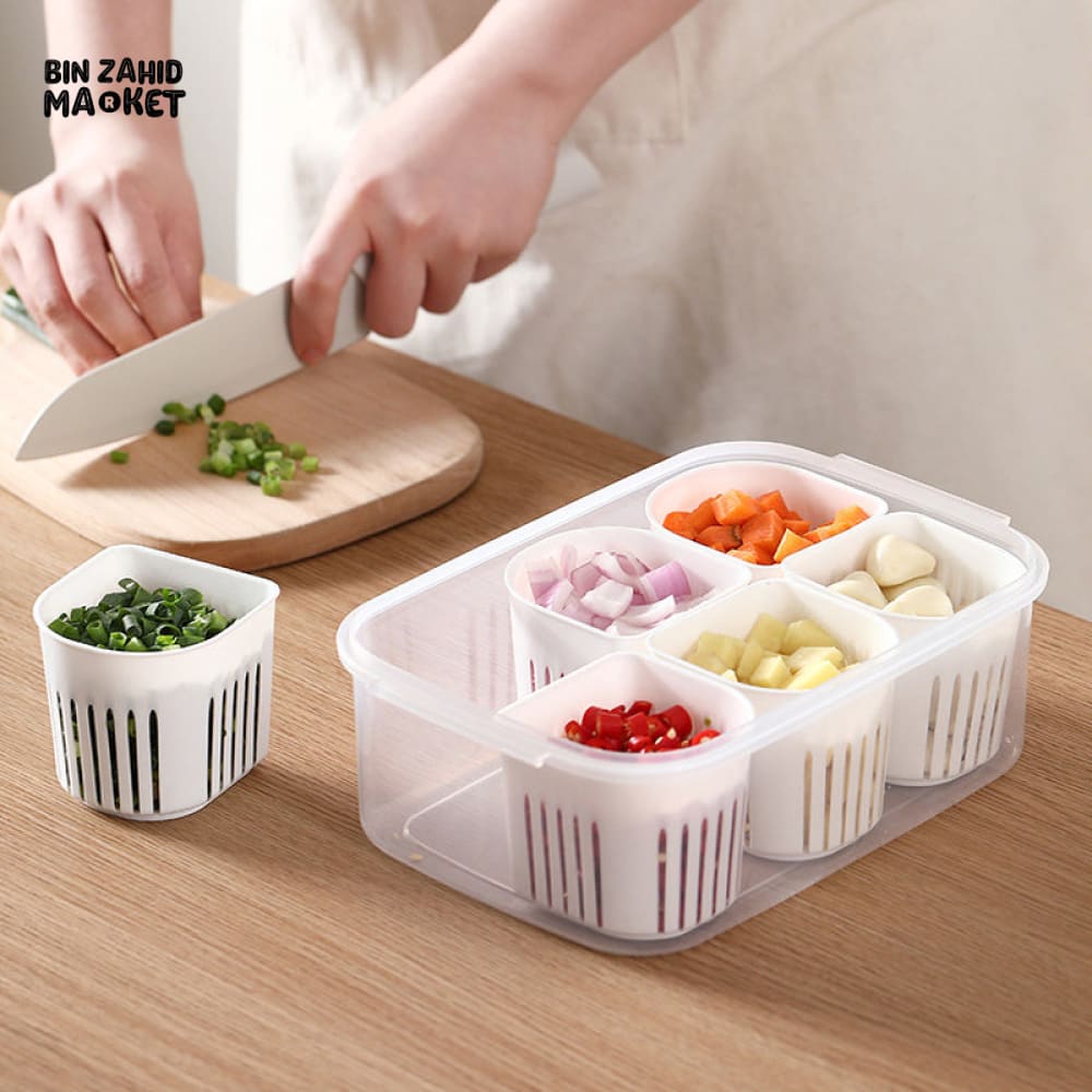 6X PORTIONS REFRIGERATOR STORAGE BOX