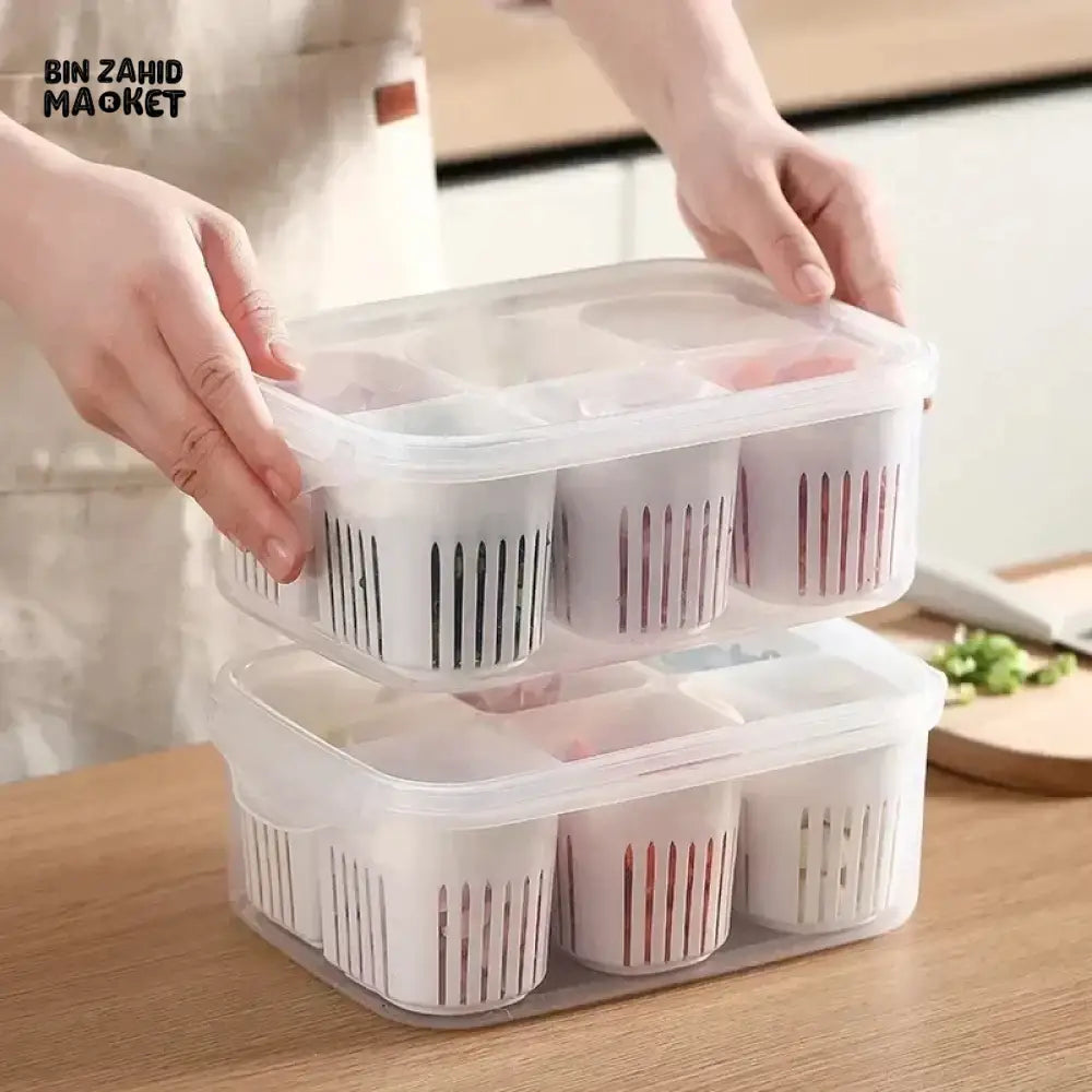 6X PORTIONS REFRIGERATOR STORAGE BOX