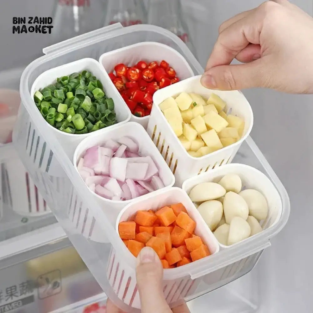 6X PORTIONS REFRIGERATOR STORAGE BOX