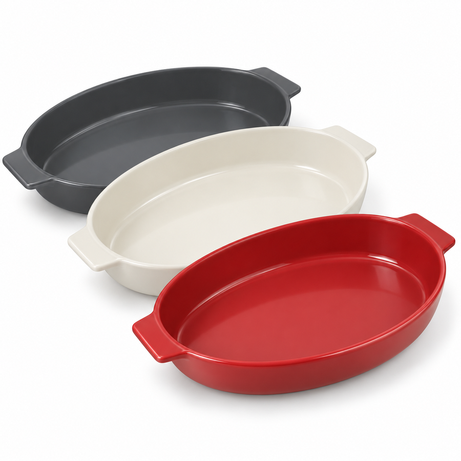 Danny Home 1 Piece Oval Handled Dish - 13 Inches