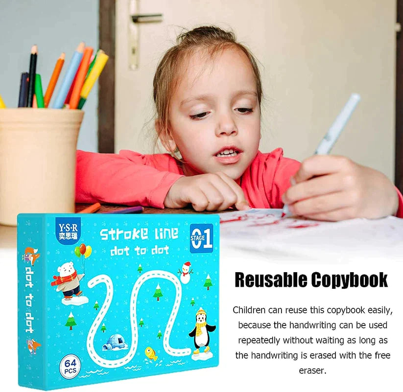 KIDS 64 PAGES REUSABLE TRACING BOOK