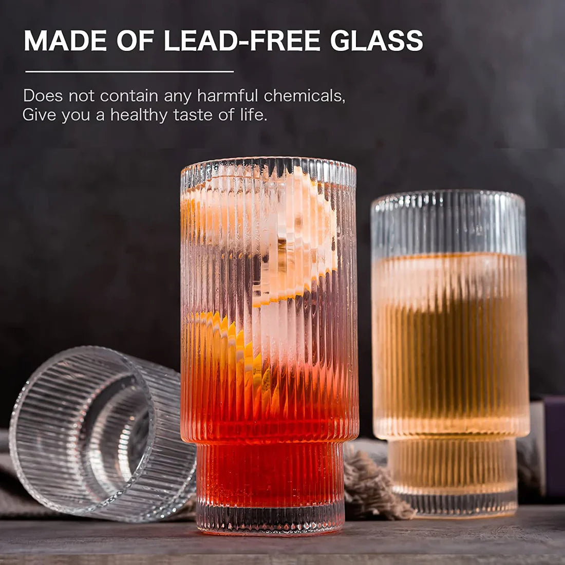 RIBBED ICE COFFEE GLASS