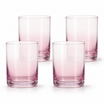 Danny Home 4 Piece Blush Drinking Glass Set - 410 ml