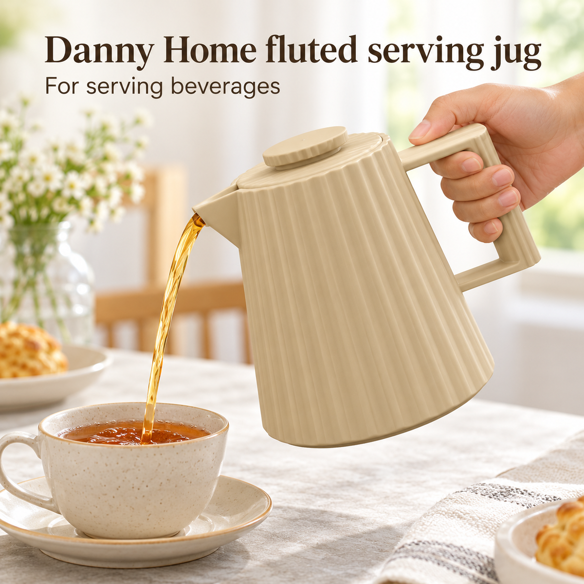 Danny Home Fluted Serving Jug - 1 Litre