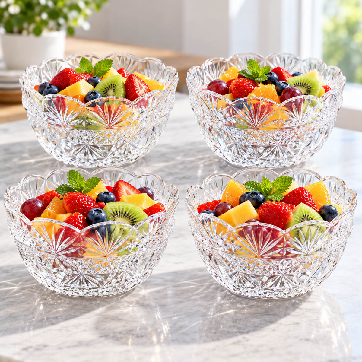 Danny Home 4 Piece Cut-Pattern Bowl Set