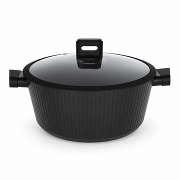 Danny Home Black Cooking Pot With Glass Lid