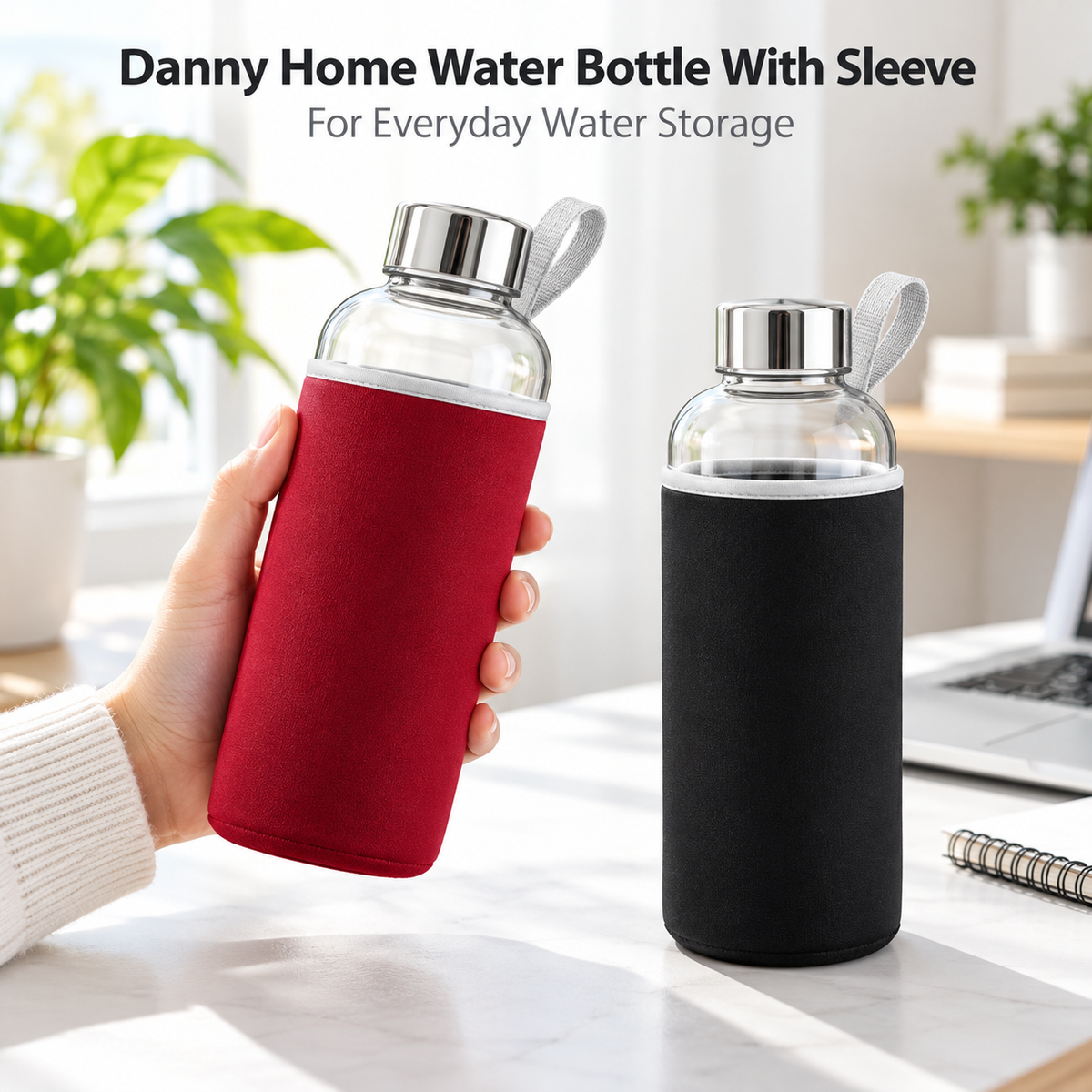 Danny Home 1 Piece Water Bottle With Sleeve - 1000 ml