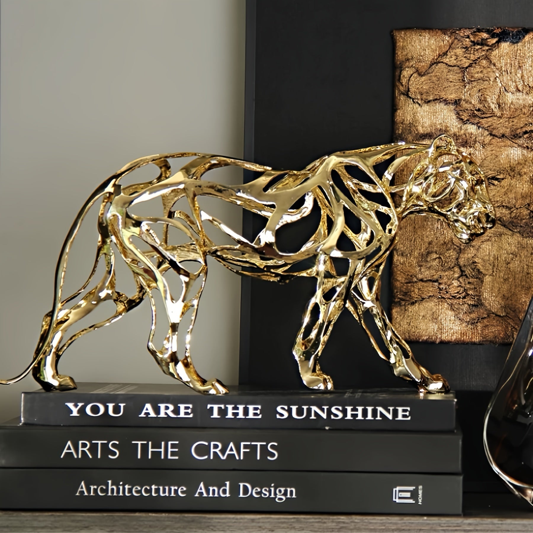 LUXOR METAL LION SCULPTURE VERSATILE DECORATIVE