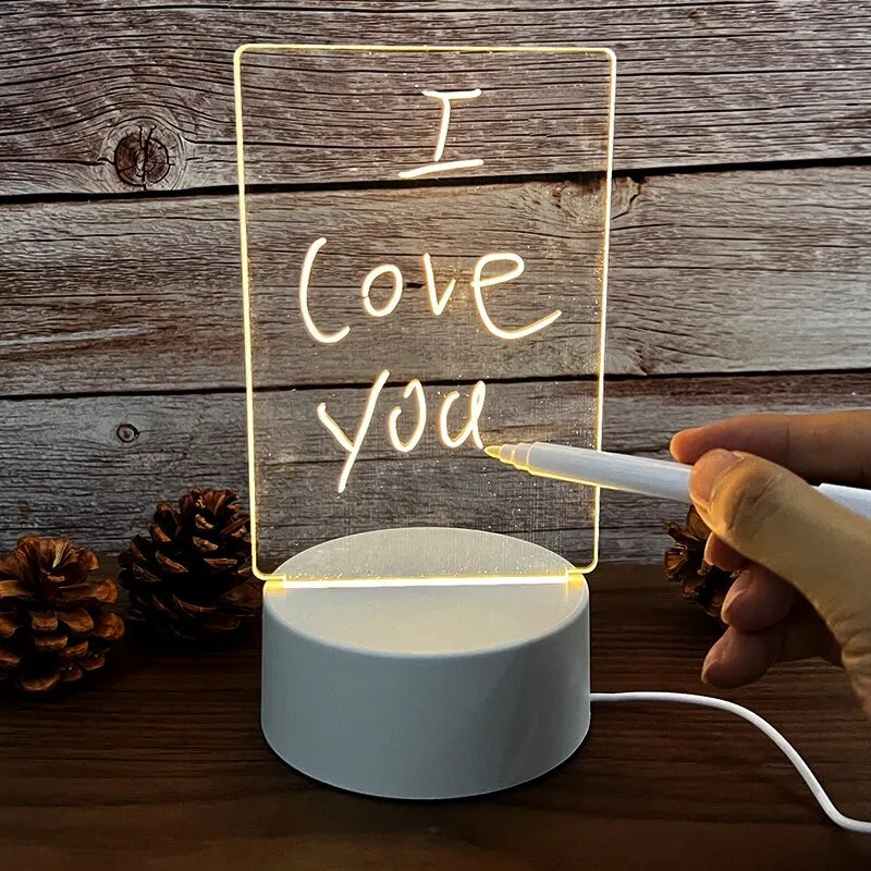 LED NIGHT LIGHT WITH NOTE BOARD