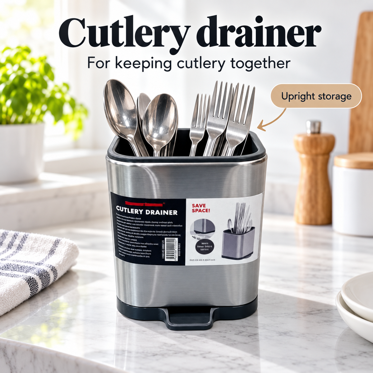 Danny Home Cutlery drainer - 10.1x11.3x12.5cm
