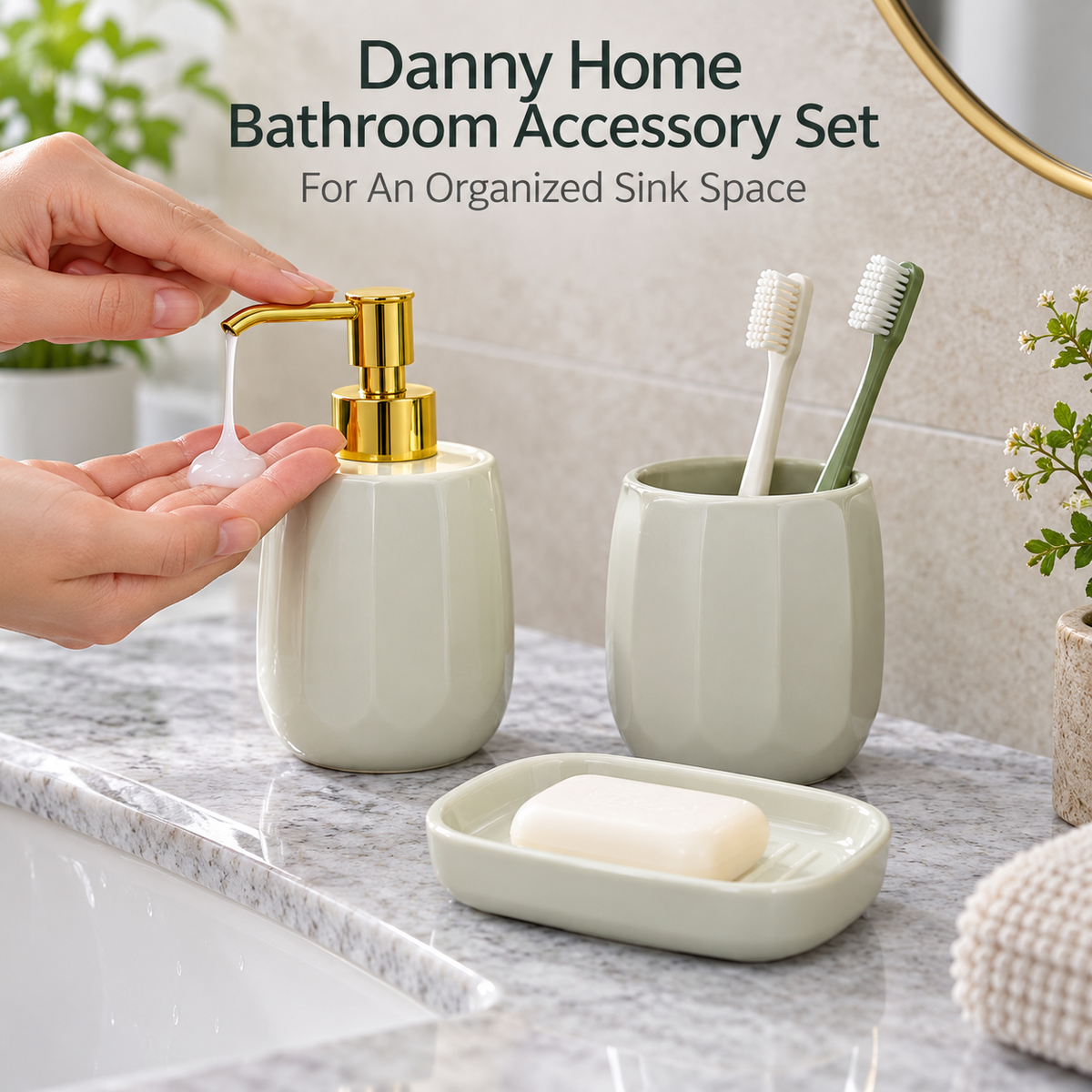 Danny Home 3 Piece Bathroom Accessory Set