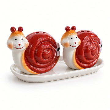 Kitchlux Ceramic Salt and Pepper Shakers - Snail