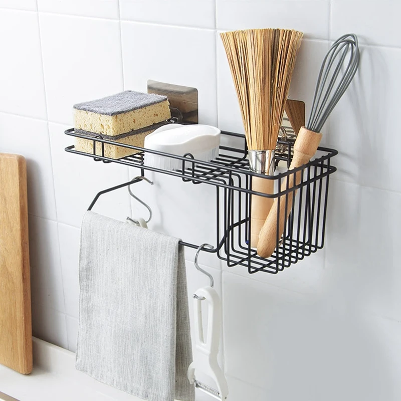 SHOWER CADDY CORNER BASKET STORAGE NO DRILL ADHESIVE ORGANIZER