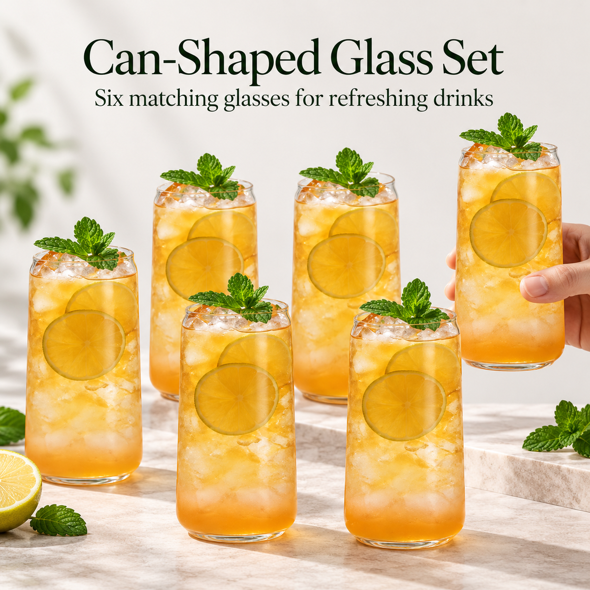 Danny Home Can Shaped Glass Set - 525 ml