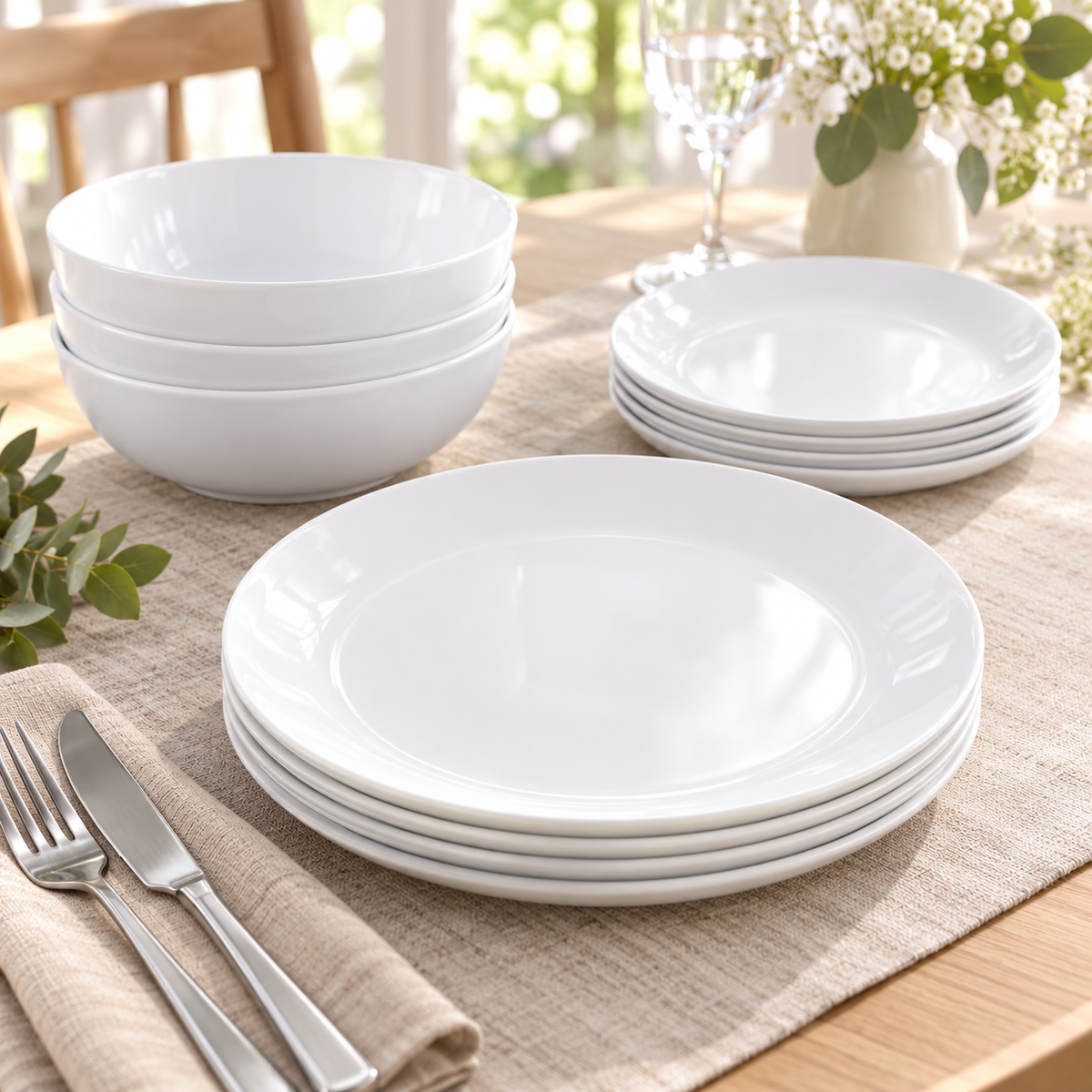 Danny Home White Dinner Set - 18 Pieces