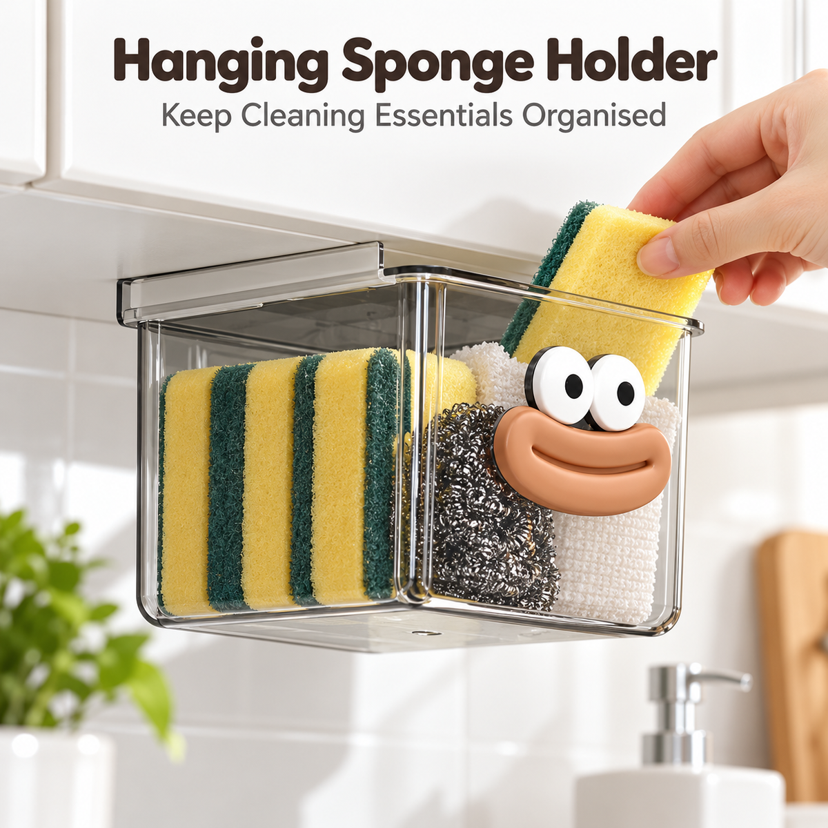 Smiley Hanging Sponge Holder