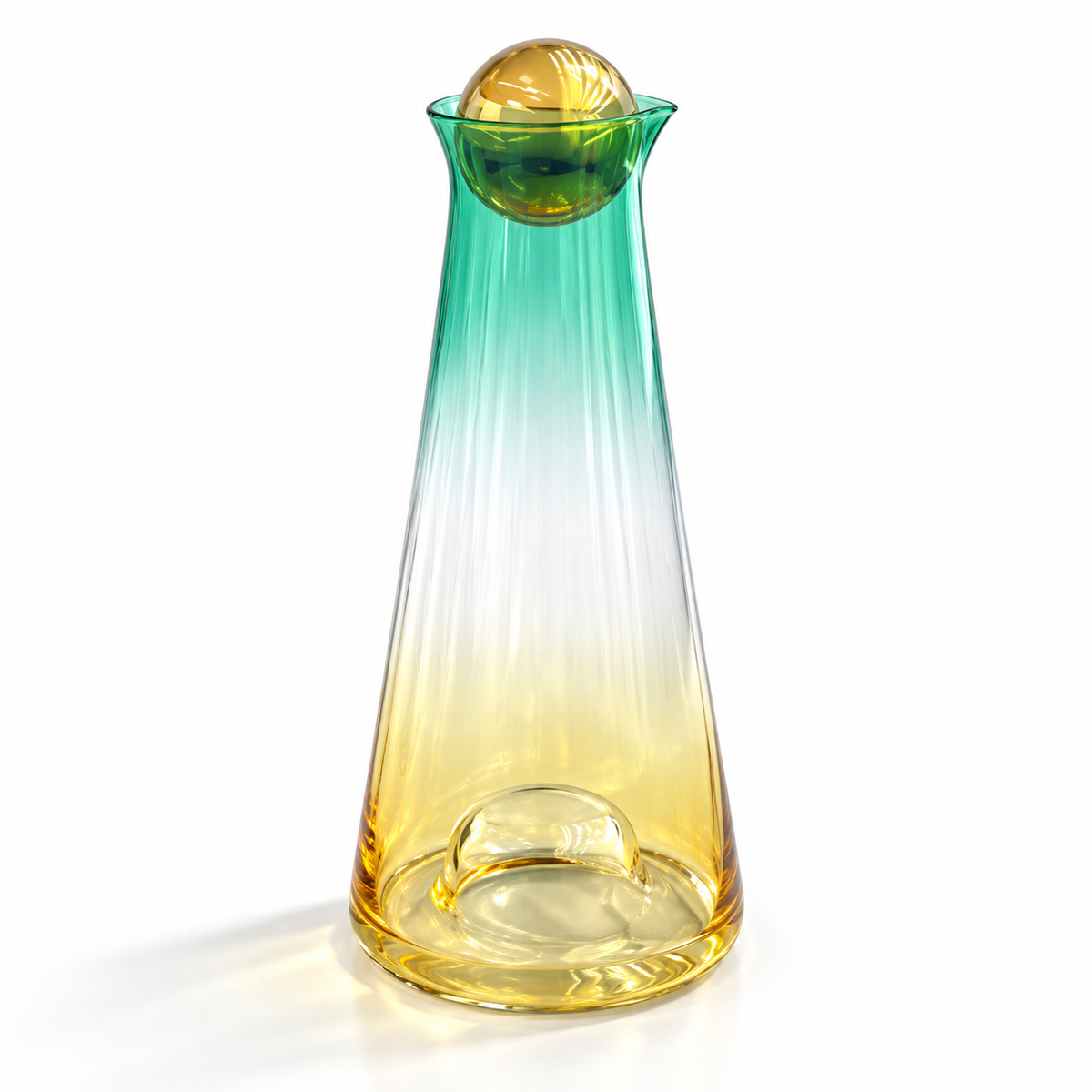 Danny Home Green And Amber Carafe - 6.2x25.6x28.1cm